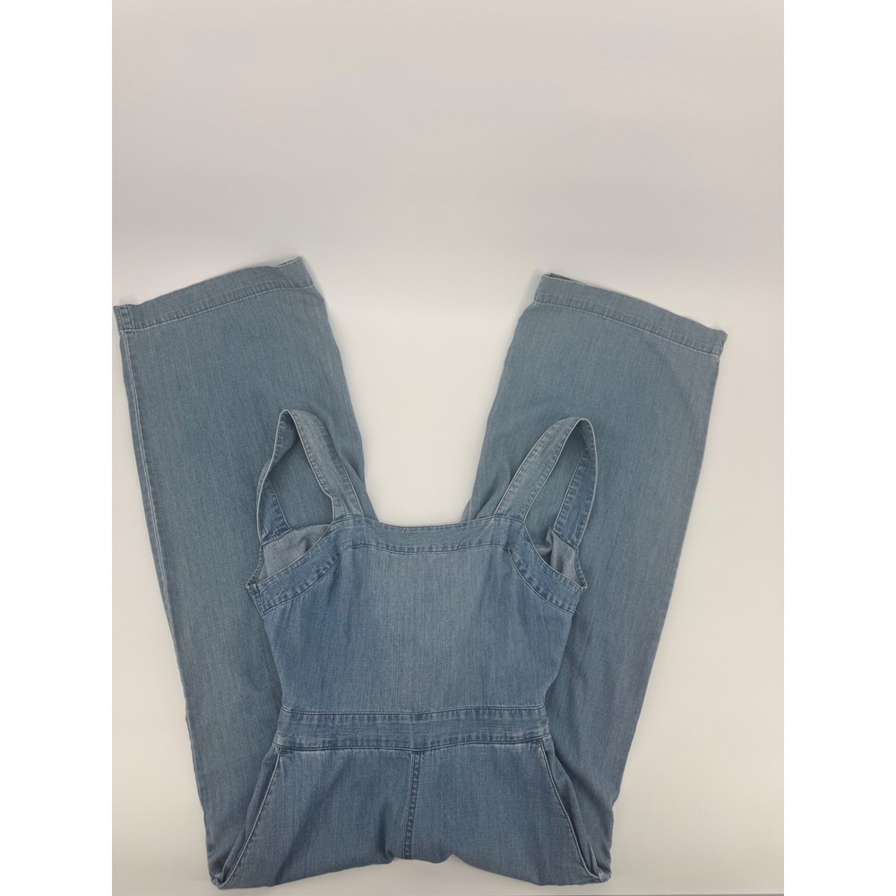 Madewell Size 00 Denim‎ Apron Bow-Back Jumpsuit Open Tie Back Square Neck Cotton